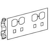 Legrand - Wiremold S4046DRJ-2 S4000® Series Double In-Line Duplex and Telephone Outlets
